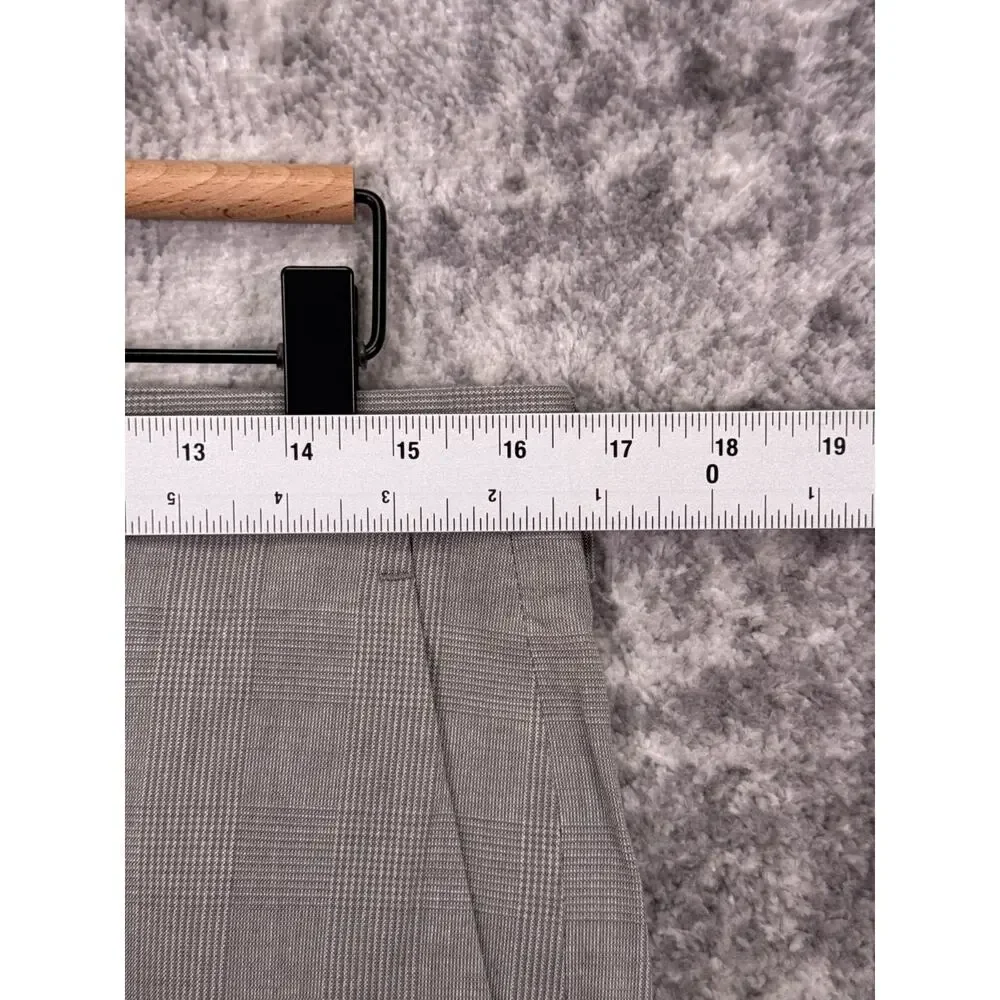 J Crew Pants 31 x 34 Mens Ludlow Slim Baird McNutt Irish Linen Gray Plaid